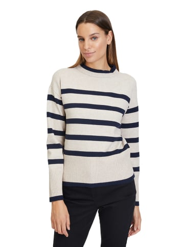 Betty Barclay Pullover in Beige/ Dunkelblau