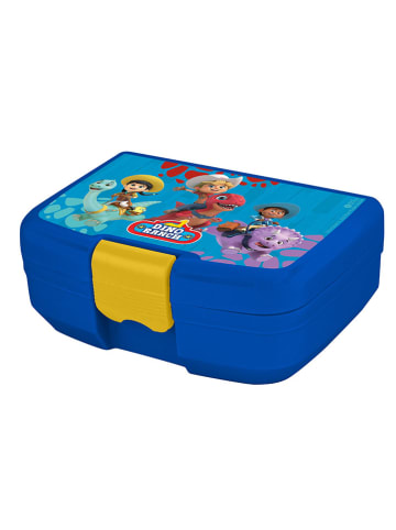 p:os Broodtrommel "Dino Ranch" blauw - (L)16 x (B)12 x (D)6.5 cm