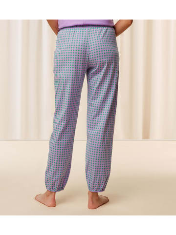 Triumph Pyjama-Hose in Grün/ Lila