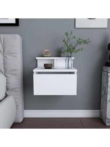 Scandinavia Concept Nachttisch in Weiß - (B)40 x (H)35 x (T)32 cm