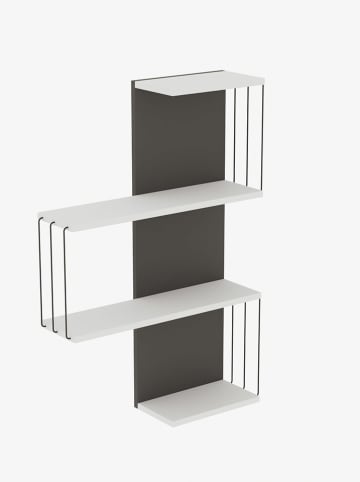 Scandinavia Concept Wandregal in Weiß/ Schwarz - (B)64 x (H)96 x (T)19 cm