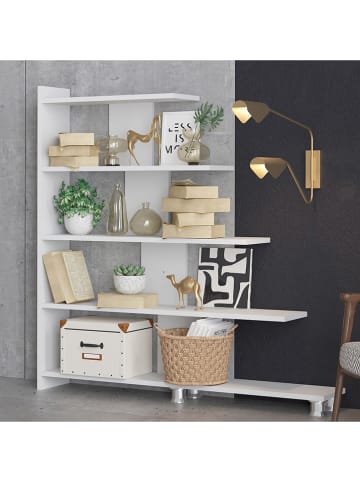 Scandinavia Concept Bücherregal in Weiß - (B)122 x (H)120 x (T)20 cm