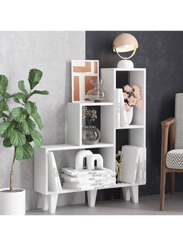 Scandinavia Concept Bücherregal in Weiß - (B)88 x (H)106 x (T)20 cm