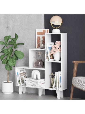 Scandinavia Concept Bücherregal in Weiß - (B)88 x (H)106 x (T)20 cm