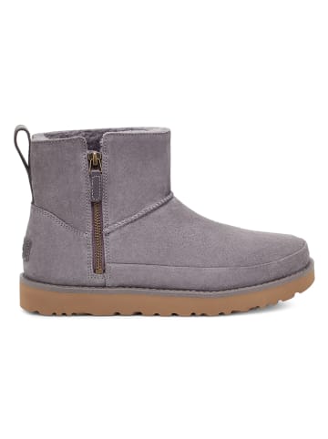 UGG Boots met lamsvacht "Classic Zip Mini" grijs