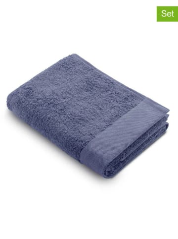 Walra 2-delige set: handdoeken/badhanddoeken "Remade" blauw