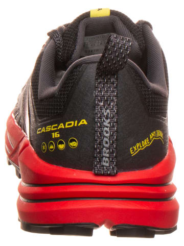 Brooks Buty "Cascadia 16" w kolorze czarno-czerwonym do biegania
