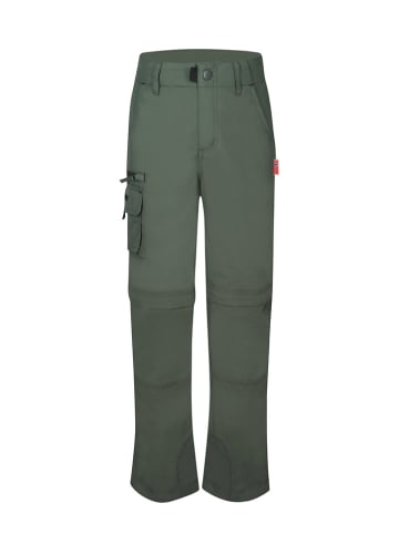 Trollkids Spodnie trekkingowe Zipp-off "Oppland" - Regular fit - w kolorze khaki