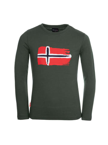 Trollkids Koszulka funkcyjna "Oslo" w kolorze khaki