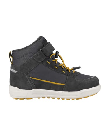 Trollkids Leren wandelboots "Gryllefjord Mid Cut" antraciet