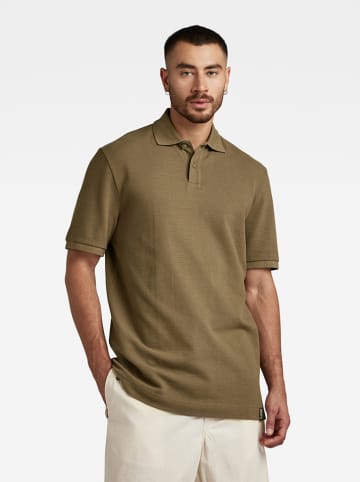 G-Star Koszulka polo "Essential" w kolorze brązowym
