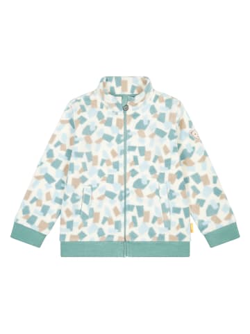 Steiff Fleece vest groen/lichtblauw