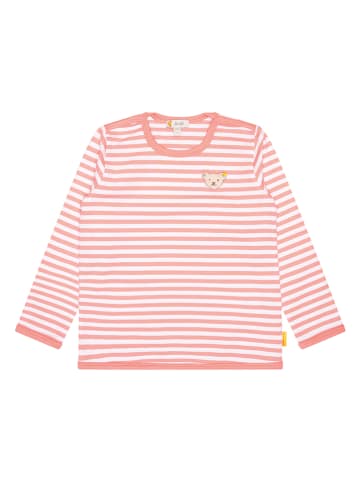 Steiff Shirt in Rosa/ Weiß