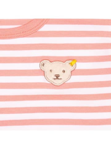 Steiff Shirt in Rosa/ Weiß