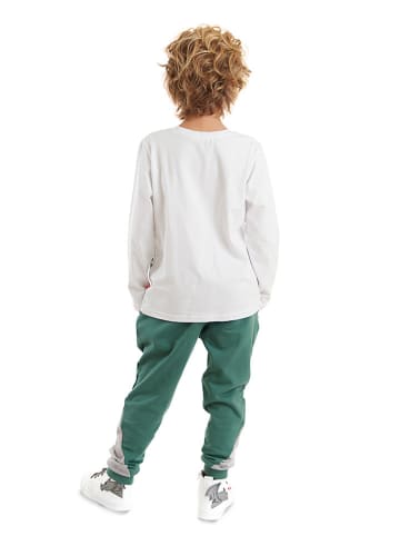 Denokids 2tlg. Outfit "Stegosaurus" in Weiß/ Grün