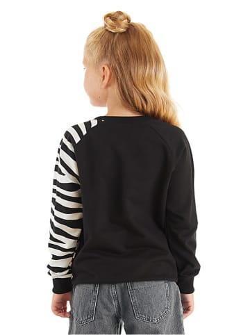 Denokids Bluza "Zebra Ruffled" w kolorze czarnym