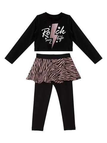 Denokids 2-delige outfit "Rok Life" zwart