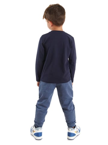Denokids 2-delige outfit "Fragile" donkerblauw