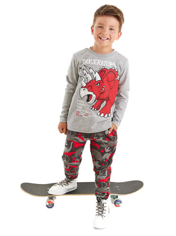 Denokids 2tlg. Outfit "Triceratops" in Grau