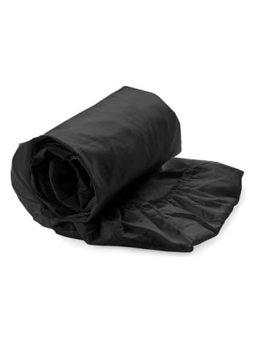 Heckett Lane Satin-Spannbettlaken "Elementi" in Schwarz