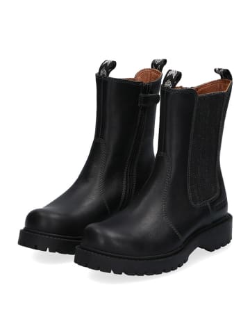 Braqeez Leder-Boots in Schwarz