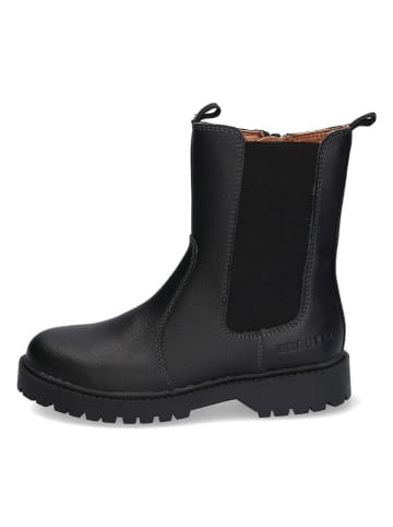 Braqeez Leder-Boots in Schwarz