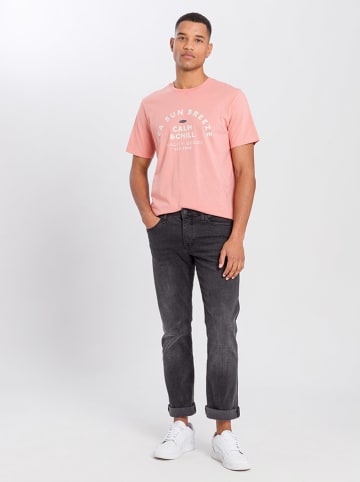 Cross Jeans Koszulka w kolorze łososiowym