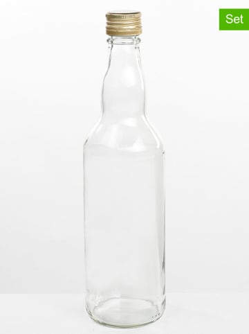 Chefware 5-delige set: voorraadflessen transparant - 500 ml