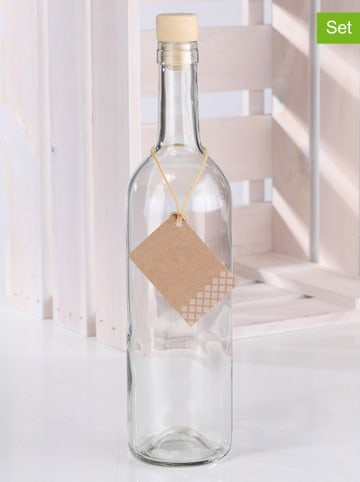 Chefware 5-delige set: voorraadflessen transparant - 200 ml