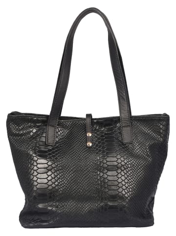 Florence Bags Skórzana torebka "Mirs" w kolorze czarnym - 26 x 31 x 15 cm