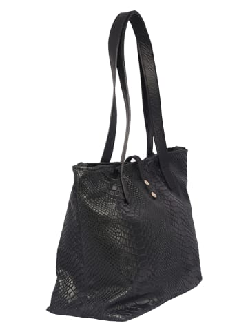 Florence Bags Leren schoudertas "Mirs" zwart - (B)26 x (H)31 x (D)15 cm