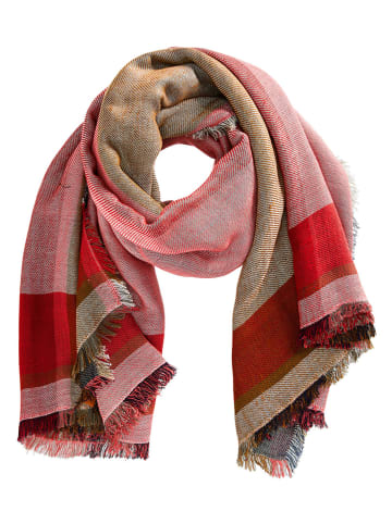 Camel Active Sjaal rood/beige - (L)120 x (B)120 cm