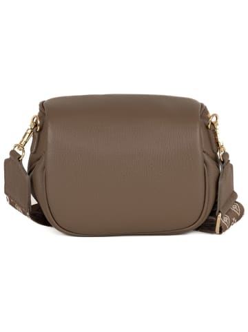 Anna Morellini Leren heuptas "Domenica" taupe - (B)19 x (H)15 x (D)8 cm