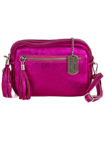 Anna Morellini Leder-Umhängetasche "Abriana " in Lila - (B)20 x (H)16 x (T)8 cm