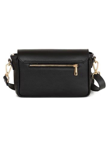 Anna Morellini Leren schoudertas "Terina" zwart - (B)24 x (H)16 x (D)6,5 cm