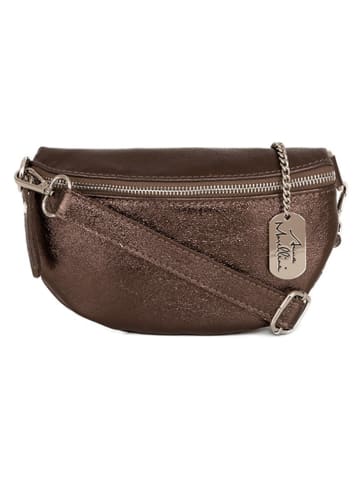 Anna Morellini Leder-Gürteltasche "Agnese" in Braun - (B)23 x (H)15 x (T)1 cm