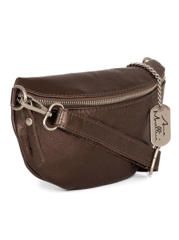 Anna Morellini Leder-Gürteltasche "Agnese" in Braun - (B)23 x (H)15 x (T)1 cm