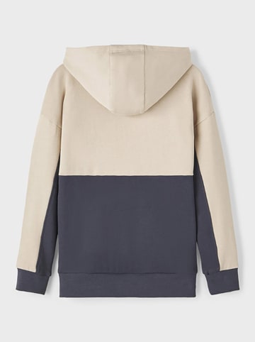 name it Hoodie "Nalange" beige/donkerblauw