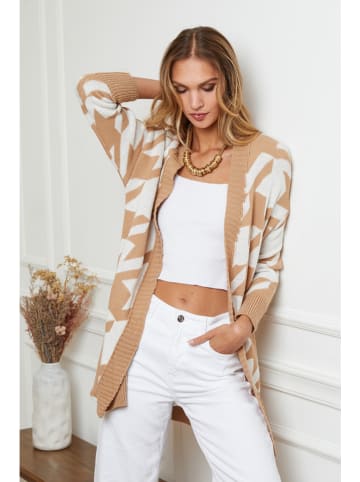 Plume Cardigan "Holson" in Hellbraun
