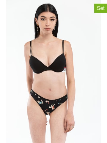 Moschino Figi (3 pary) w kolorze czarnym