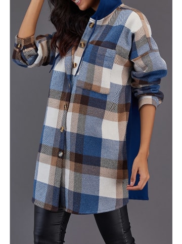 LA Angels Hemdjacke in Blau/ Weiß