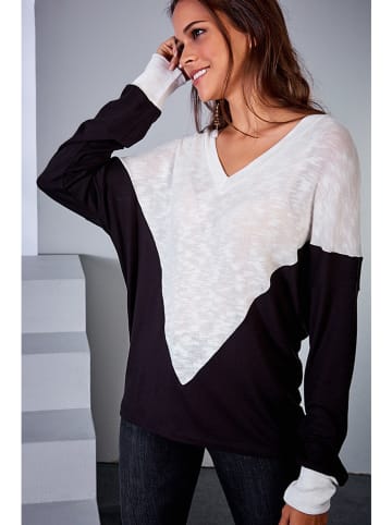 Milan Kiss Longsleeve wit/zwart