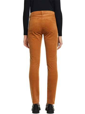 ESPRIT Spodnie sztruksowe w kolorze jasnobrązowym