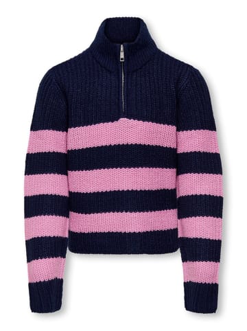 KIDS ONLY Pullover "New Bella" in Dunkelblau/ Rosa