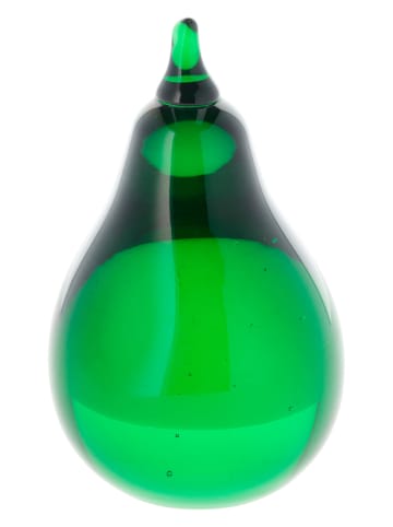 Villa Collection Figurka dekoracyjna "Pear" w kolorze zielonym - 10,5 x 6,5 cm