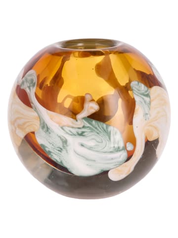 Villa Collection Wazon "Otea" w kolorze żółto-jasnobrązowym - wys. 10,5 x Ø 11 cm