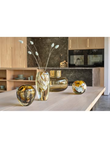 Villa Collection Vaas "Otea" lichtbruin/geel - (H)10,5 x Ø 11 cm