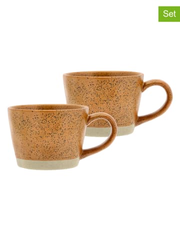 Villa Collection 2er-Set: Kaffeetassen "Evig" in Hellbraun - 300 ml