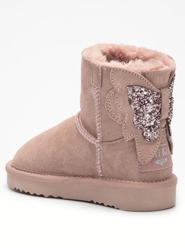 Lelli Kelly Leder-Winterboots in Rosa