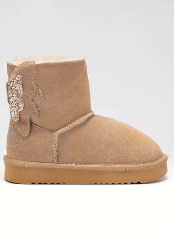 Lelli Kelly Leder-Winterboots in Beige